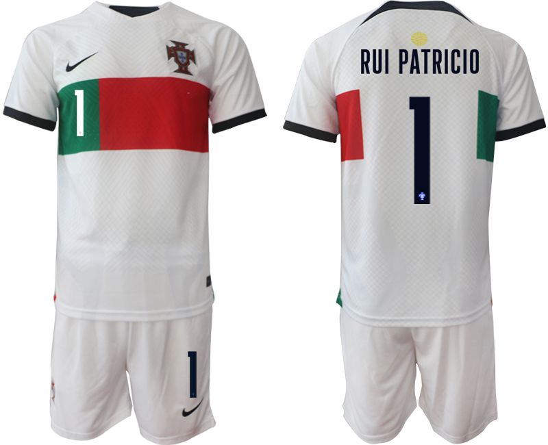 Men 2022 World Cup National Team Portugal away white #1 Soccer Jerseys